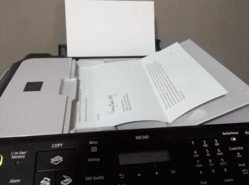 Pixma carga el papel para escanear