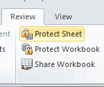 Hoja de protección de Excel