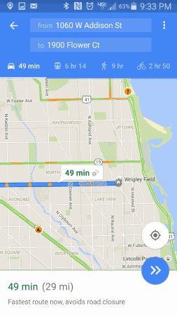 Mapa de Google con tráfico