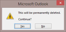 Outlook elimina permanentemente