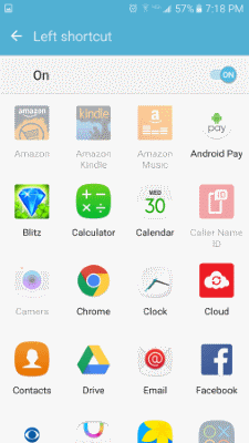 Galaxy S7 Seleccionar iconos Pantalla de bloqueo 