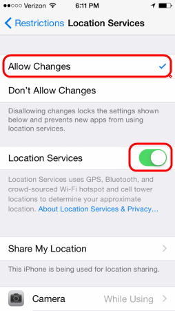 Limitaciones de los servicios de ubicación de iOS