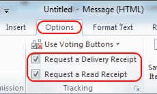 Opciones de recepción de mensajes de Outlook 2010