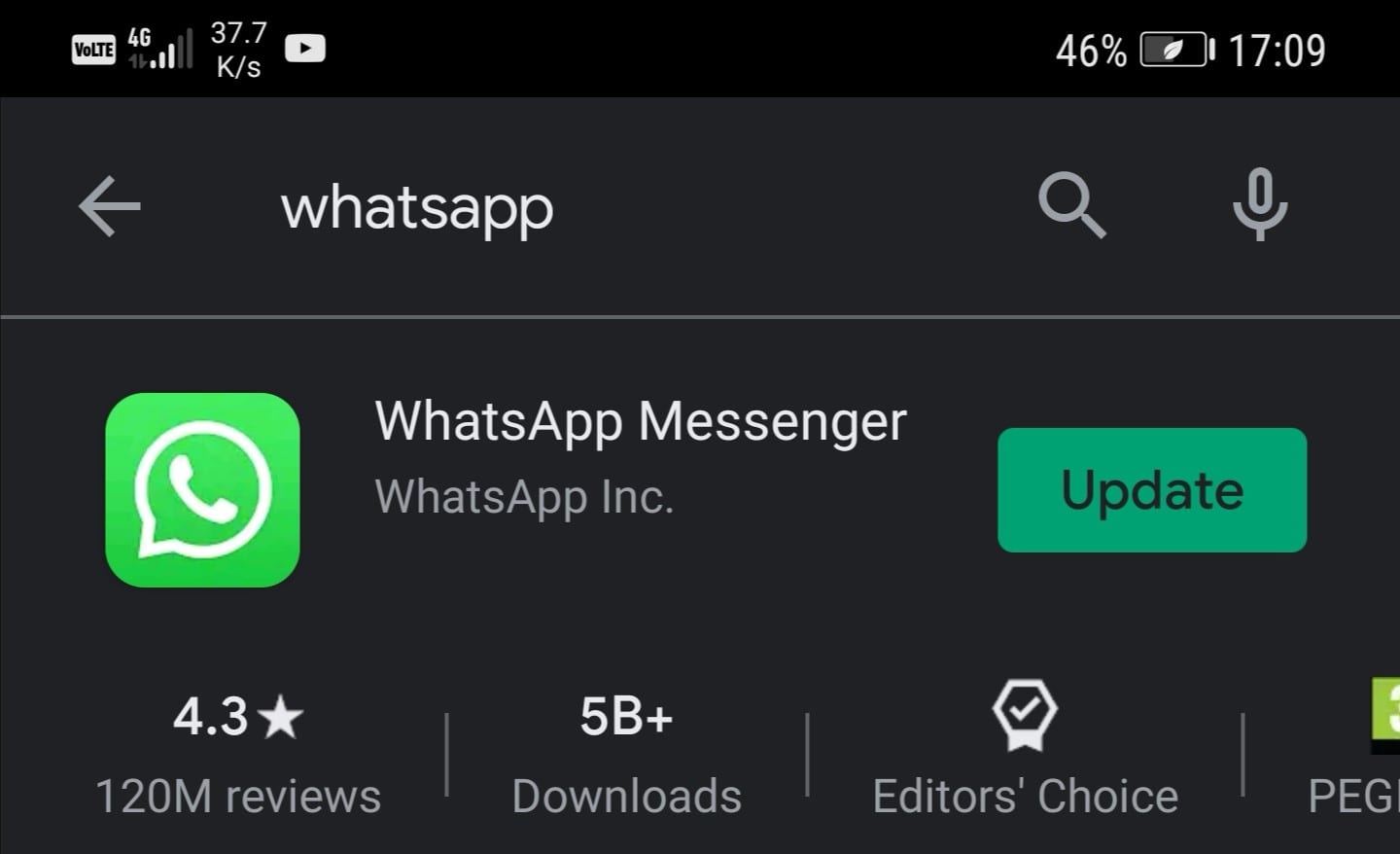 actualizar whatsapp android
