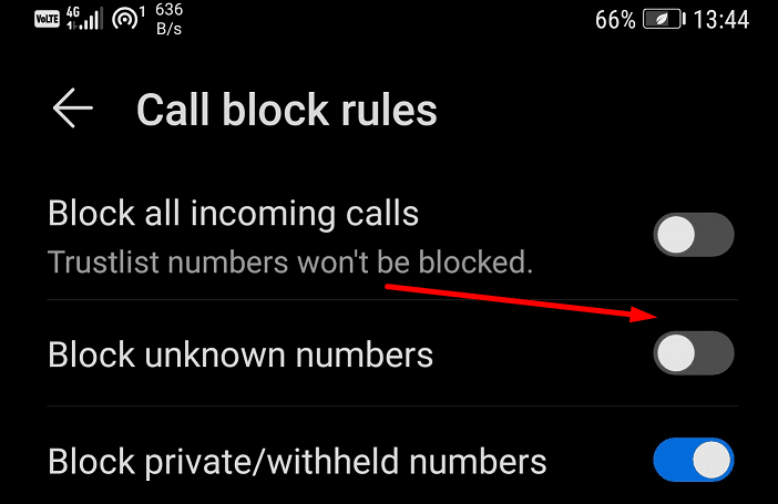 bloquear números desconocidos huawei
