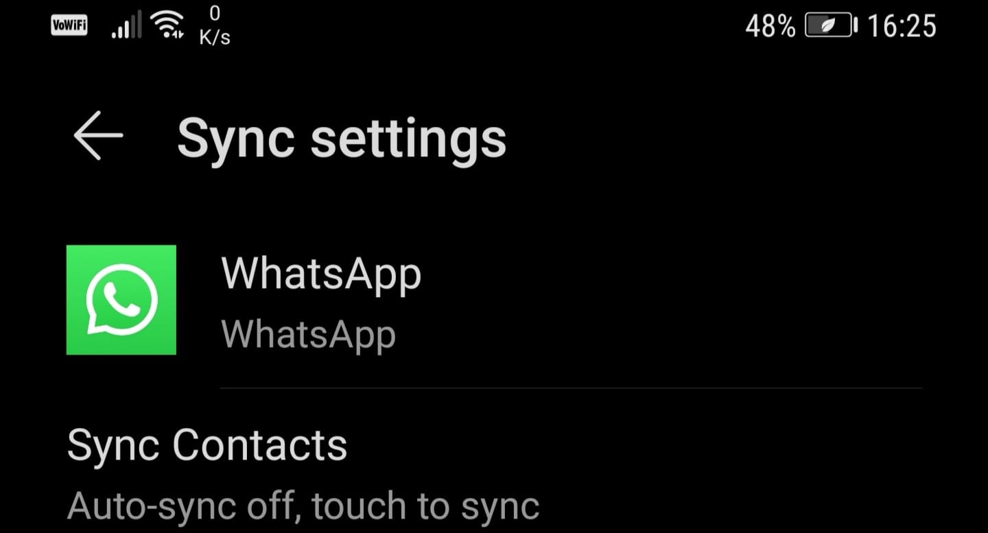 whatsapp sincroniza contactos