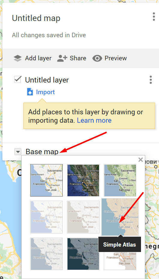 crear mapas de atlas de google maps simples