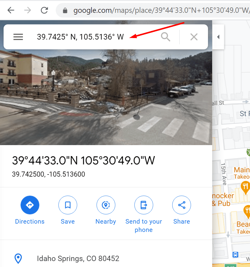 buscar coordenadas de google maps