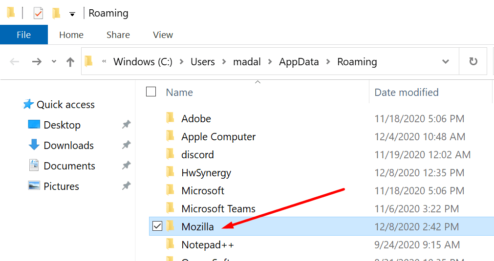 Roaming de datos de Mozilla