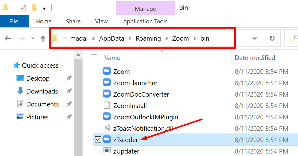 zTscoder.exe amplía el archivo