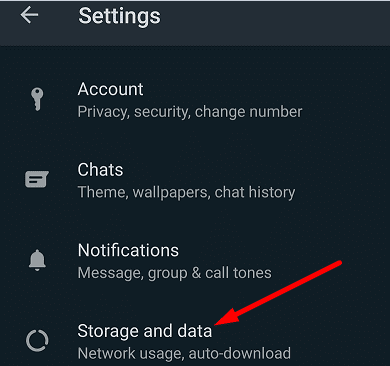 almacenamiento y datos de whatsapp