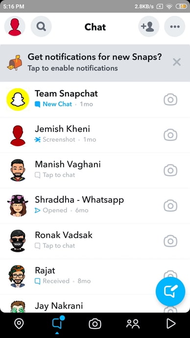 esconder a alguien en Snapchat sin bloquear