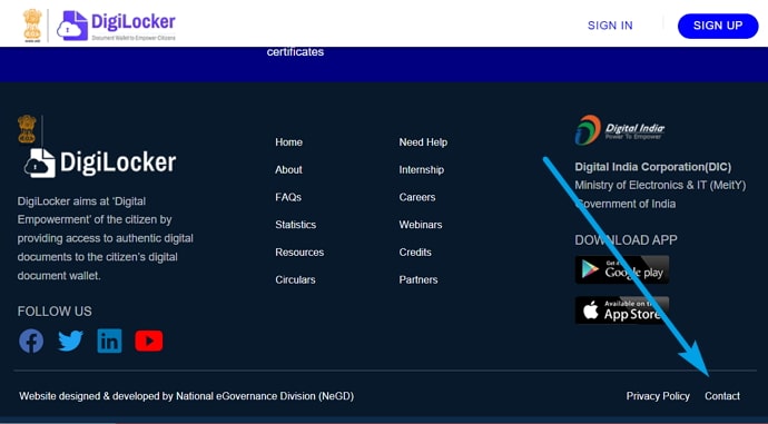 eliminar cuenta digilocker