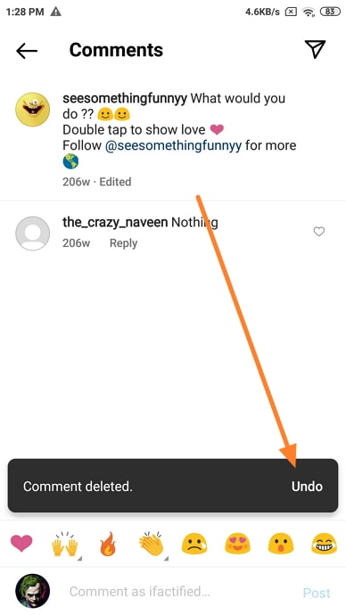 recuperar comentarios borrados de instagram