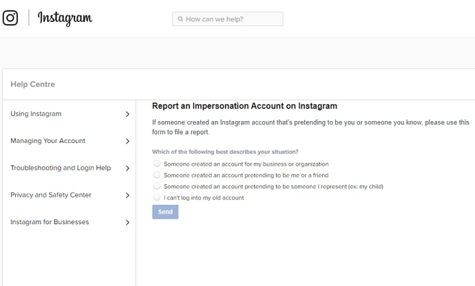 reclamar nombre de usuario de instagram inactivo